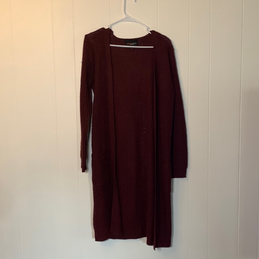 Long knit cardigan